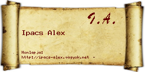 Ipacs Alex névjegykártya